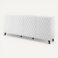 **Moderne witte kast met geometrisch patroon**