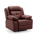 Technische titel in het Nederlands: **Comfortabele bruine relaxfauteuil met verstelbare rugleuning**