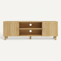 **Technische titel in het Nederlands: Minimalistisch houten TV-meubel met deuren**