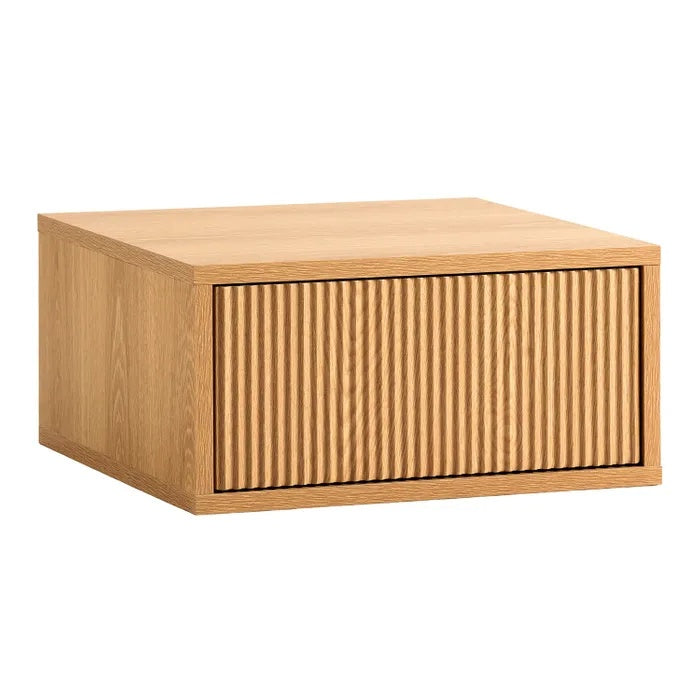 **Vergroot de opslagcapaciteit met een moderne houten lade met ribbelpatroon**